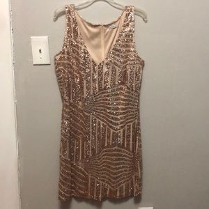 Gold sequin dress